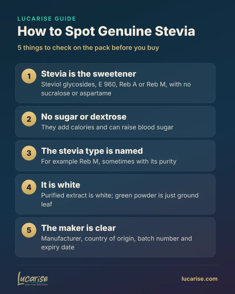 How to spot genuine stevia: 5 things to check on the pack