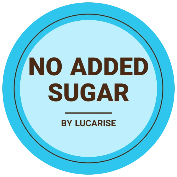Lucarise no added sugar badge
