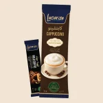Lucarise cappuccino sachet (14 g) sweetened with stevia, with a gold freeze-dried instant coffee sachet (2 g)