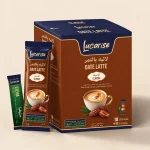 Lucarise Classic Date Latte box: 10 date seed latte sachets and 10 stevia sweetener sachets