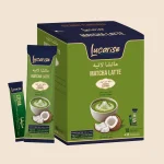 Lucarise Coconut Matcha Latte box with stevia sachets